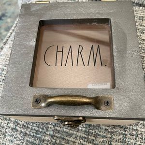 Rae Dunn wooden trinket box with lock